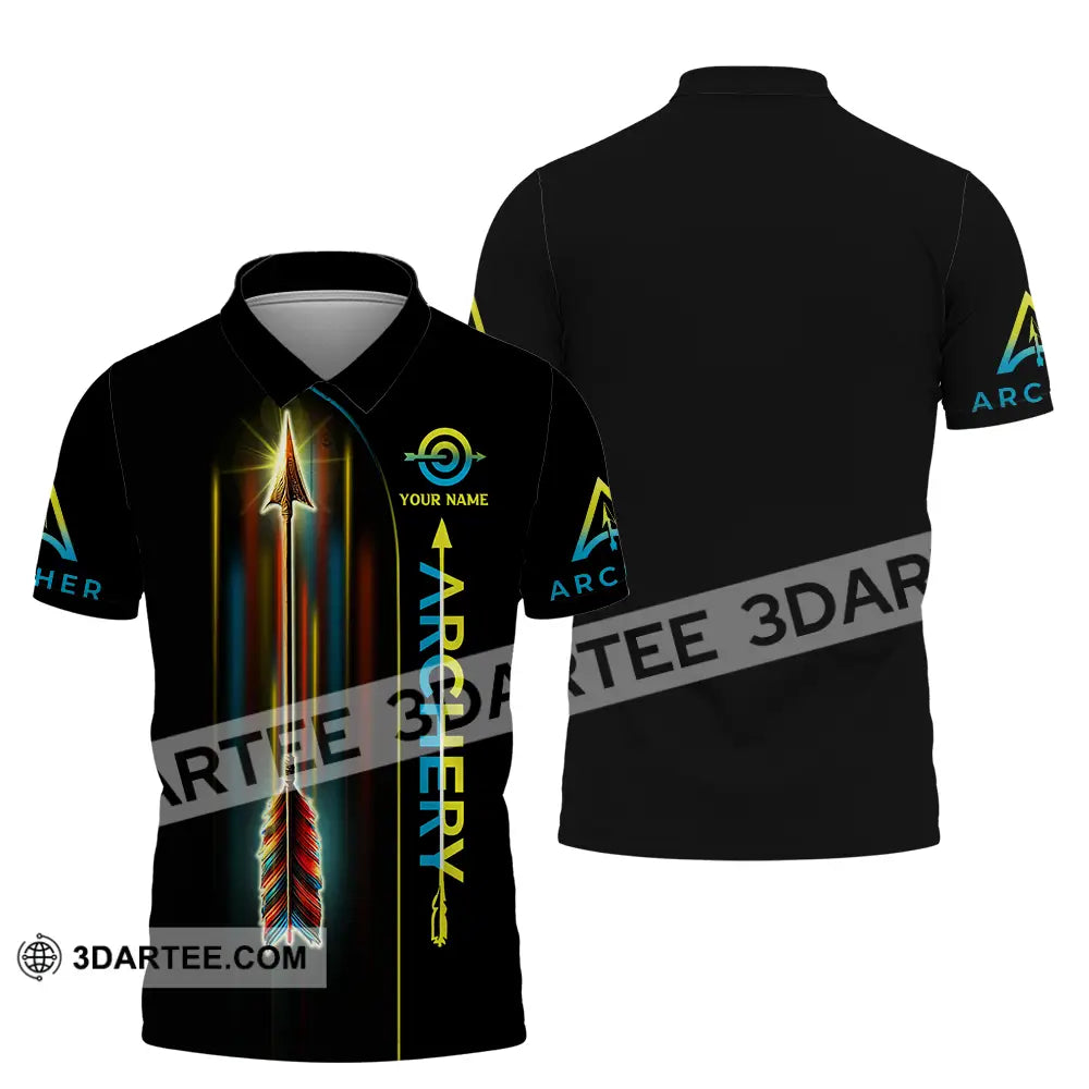 Unisex Shirt - Custom Name Sport Archery Player Polo / S T-Shirt