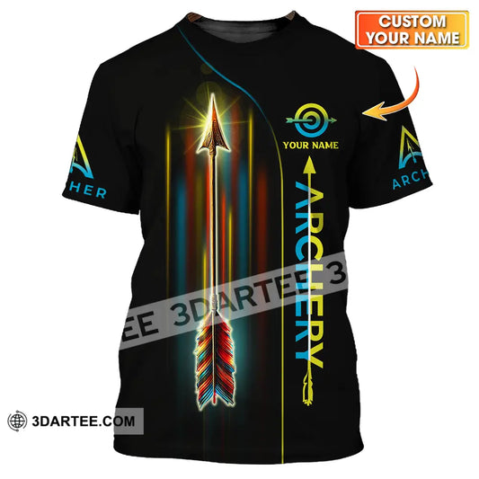 Unisex Shirt - Custom Name Sport Archery Player T-Shirt