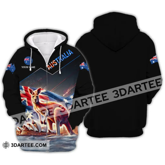 Unisex Shirt - Custom Name Sport Australia Icons Zipper Hoodie / S T-Shirt