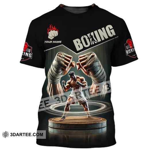 Unisex Shirt - Custom Name Sport Boxing Player Lover T-Shirt / S T-Shirt