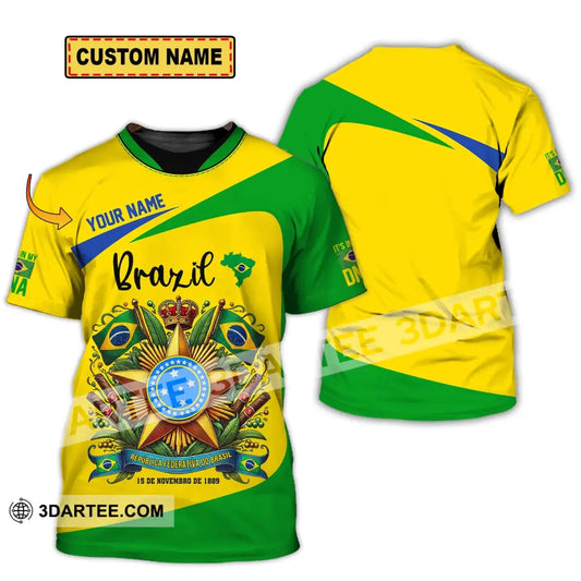 Unisex Shirt - Custom Name Sport Brazil It’s My Dna T-Shirt