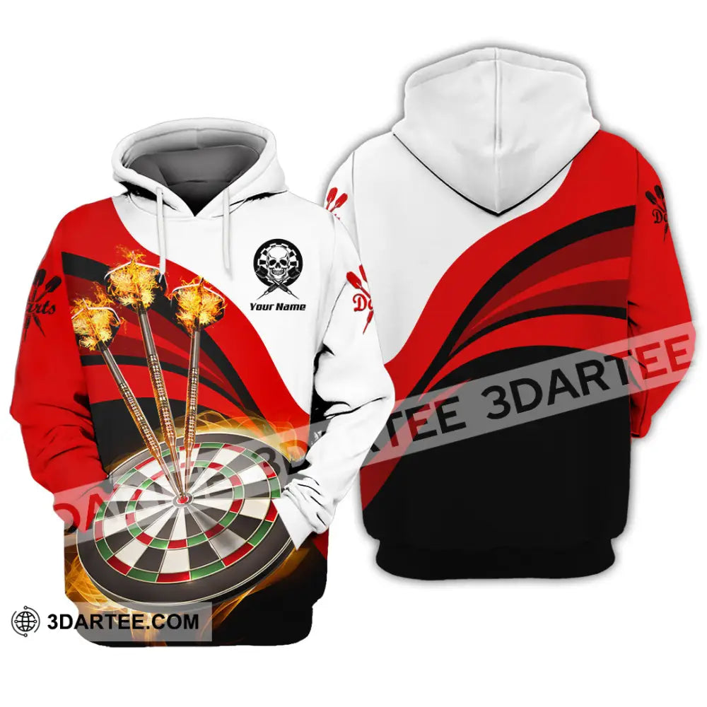 Unisex Shirt - Custom Name Sport Burning Darts Hoodie / S T-Shirt