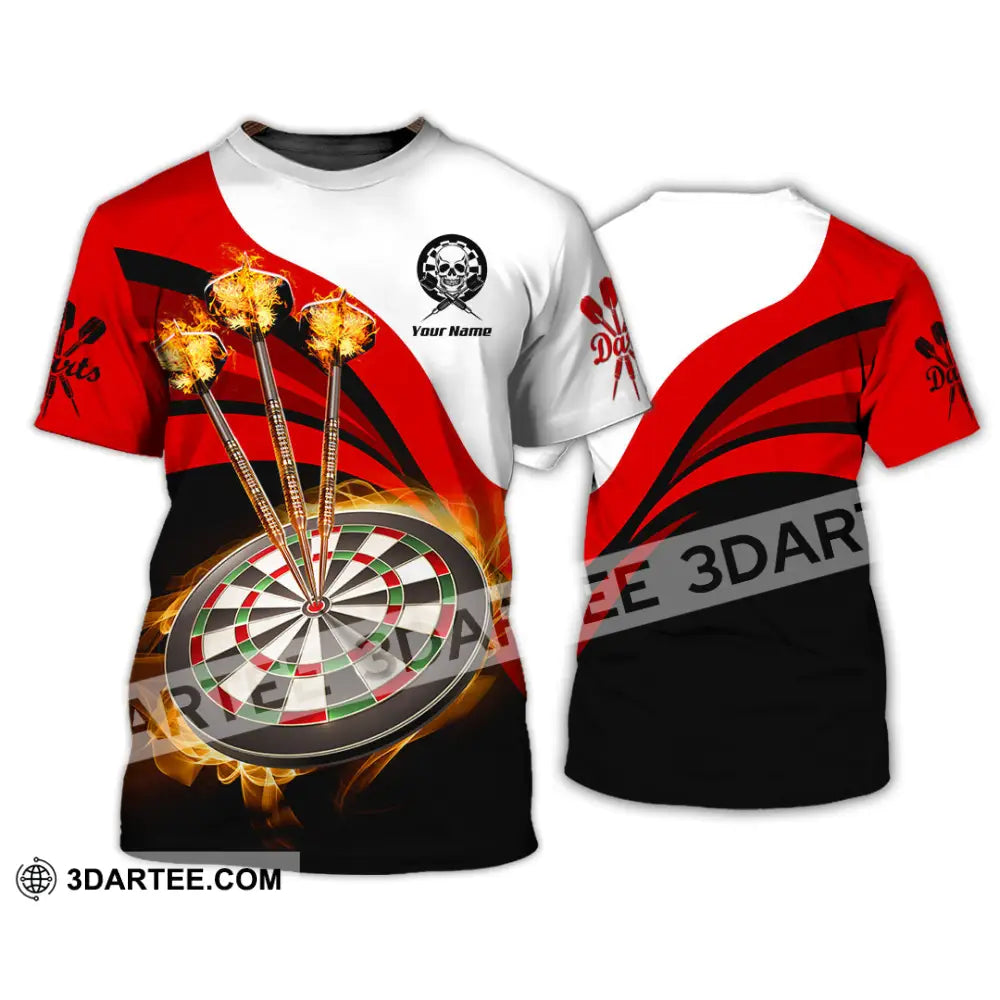 Unisex Shirt - Custom Name Sport Burning Darts T-Shirt / S T-Shirt