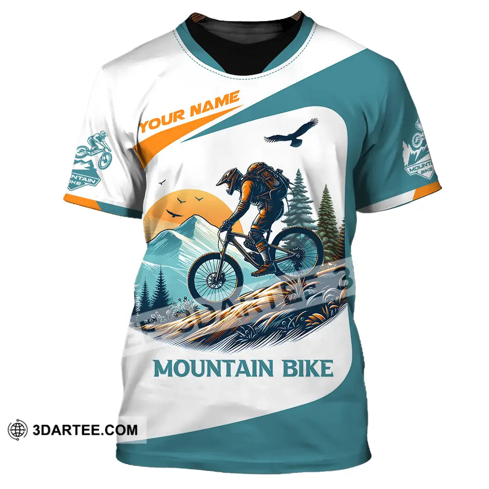 Unisex Shirt - Custom Name Sport For Mountain Bike Player T-Shirt / S T-Shirt