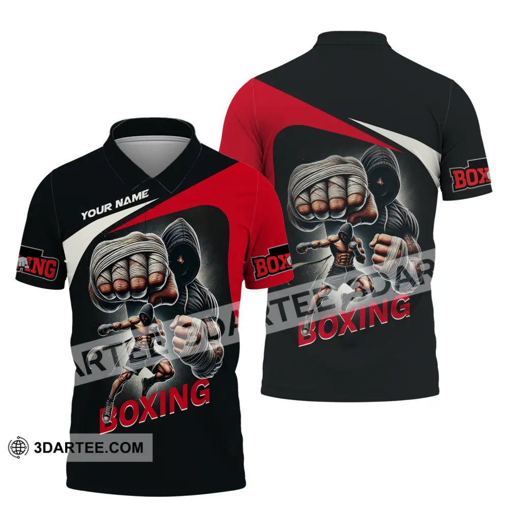 Unisex Shirt - Custom Name Sport King Of Boxing Polo / S T-Shirt