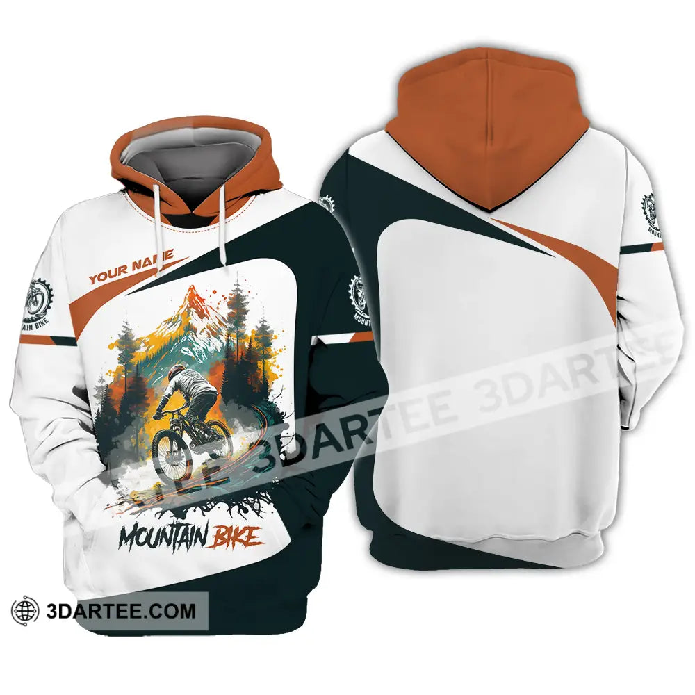 Unisex Shirt - Custom Name Sport Mountain Bike Lover Hoodie / S T-Shirt