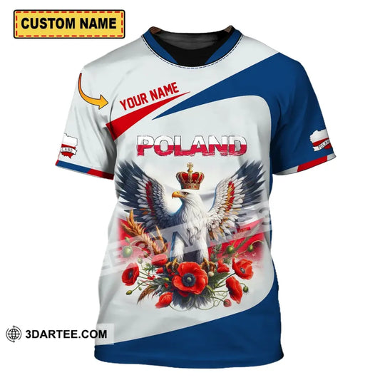 Unisex Shirt - Custom Name Sport Poland Icons T-Shirt