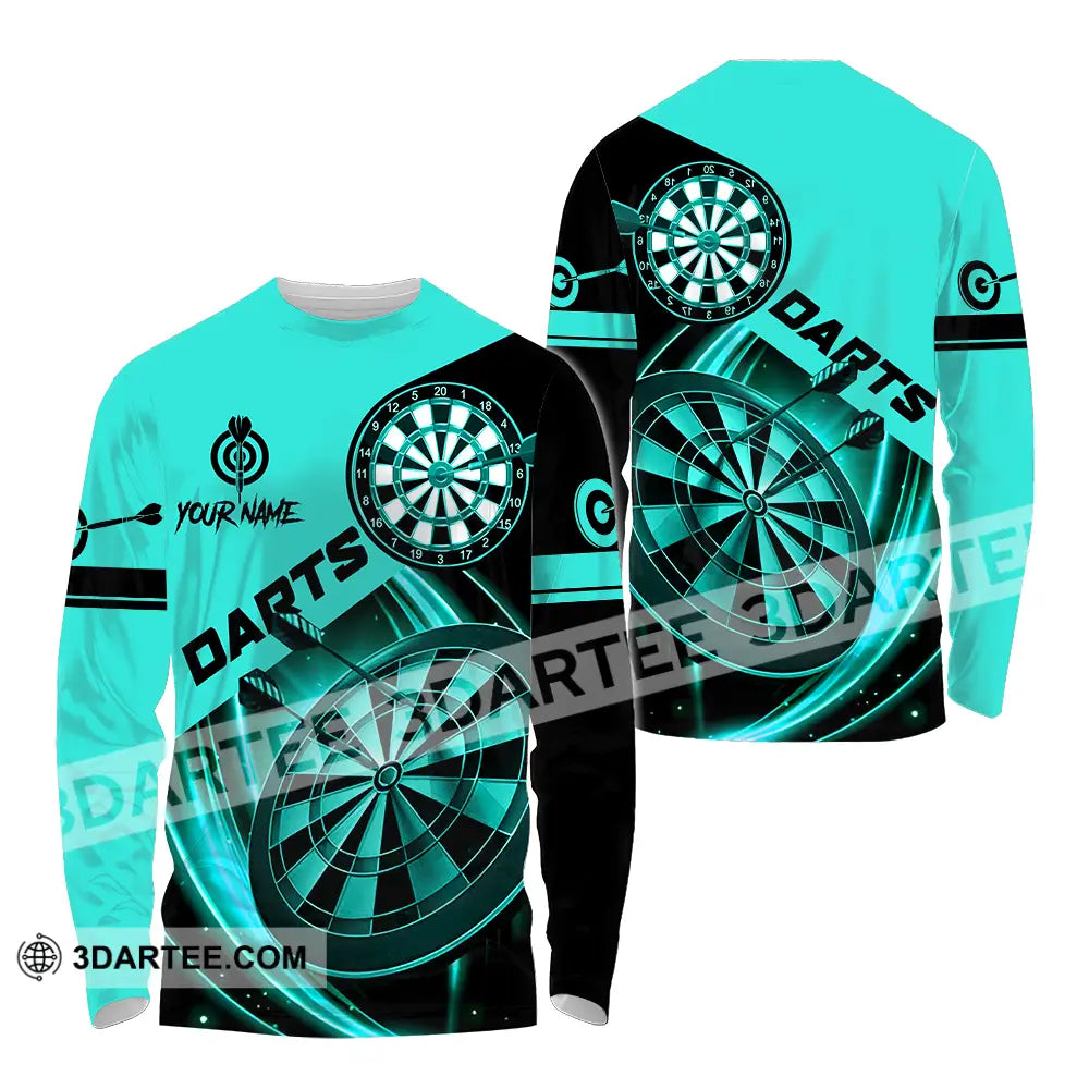 Unisex Shirt - Custom Name Sport Technology Darts Player Long Sleeve / S T-Shirt