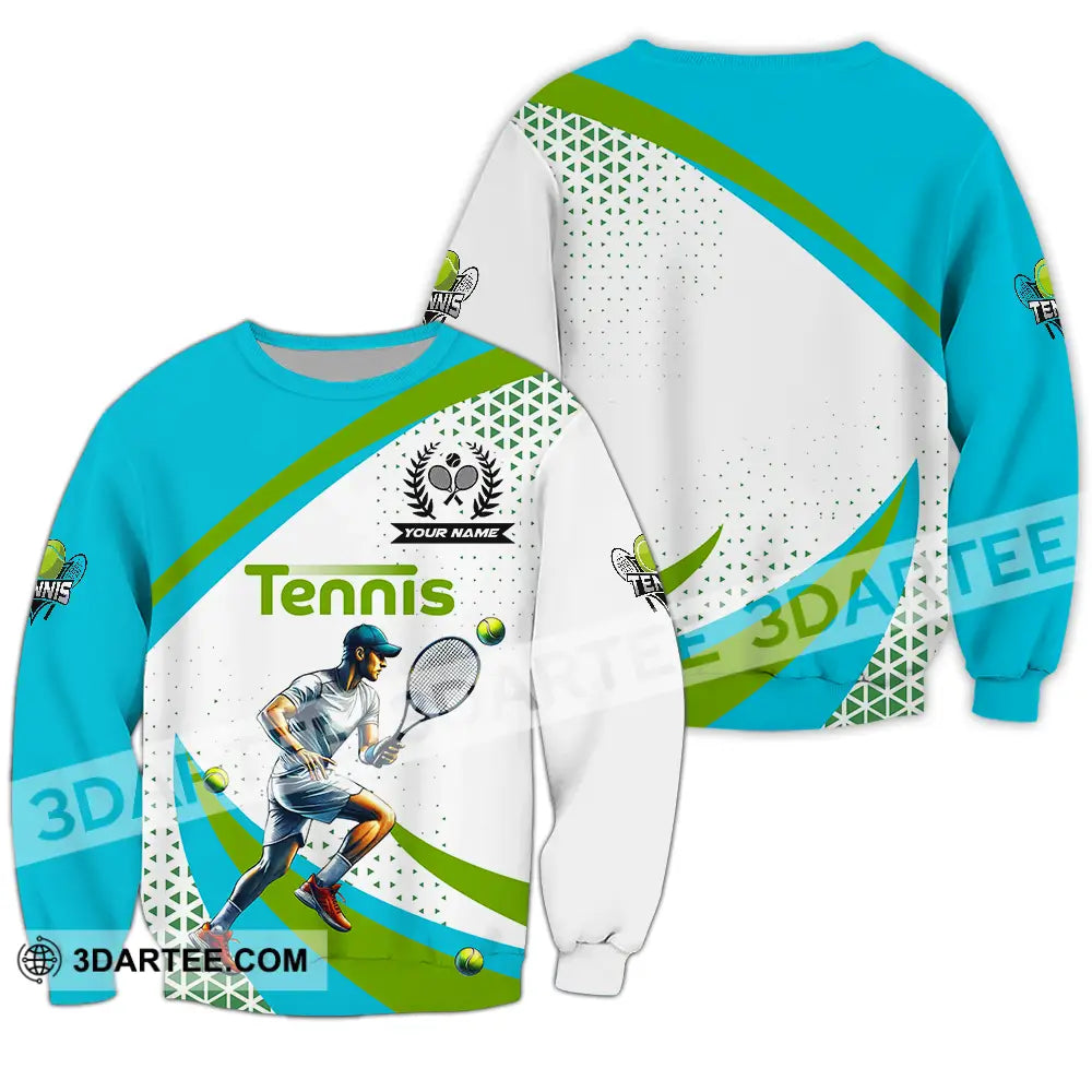 Unisex Shirt - Custom Name Sport Tennis Lover Long Sleeve / S T-Shirt