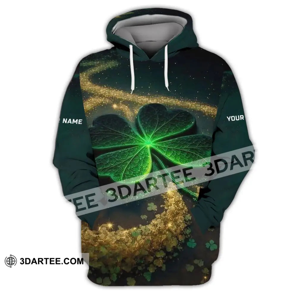 Unisex Shirt - Custom Name T-Shirt Four-Leaf Clover Hoodie / S T-Shirt