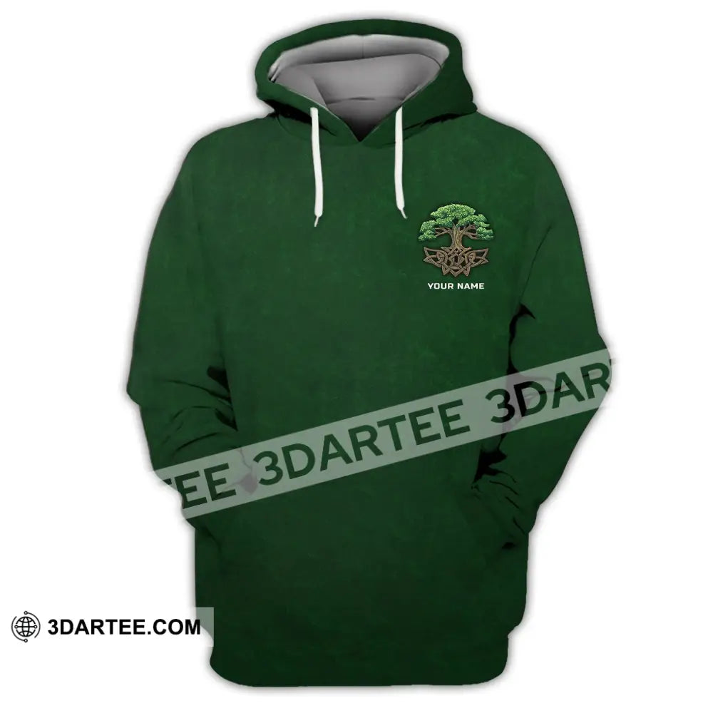 Unisex Shirt - Custom Name T-Shirt Green Tree Hoodie / S T-Shirt