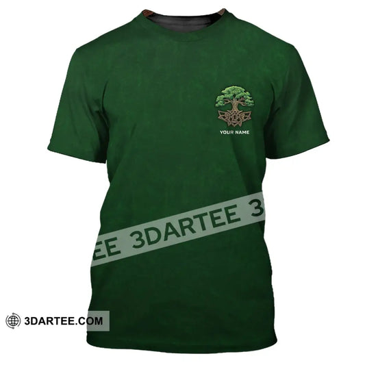 Unisex Shirt - Custom Name T-Shirt Green Tree / S T-Shirt