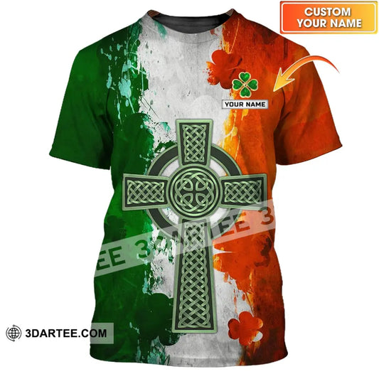 Unisex Shirt - Custom Name T-Shirt Happy St. Patrick’s Day Clothing Clover T-Shirt