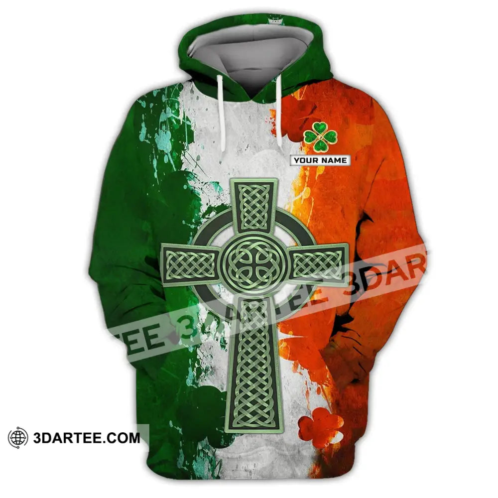 Unisex Shirt - Custom Name T-Shirt Happy St. Patrick’s Day Clothing Clover Hoodie / S T-Shirt