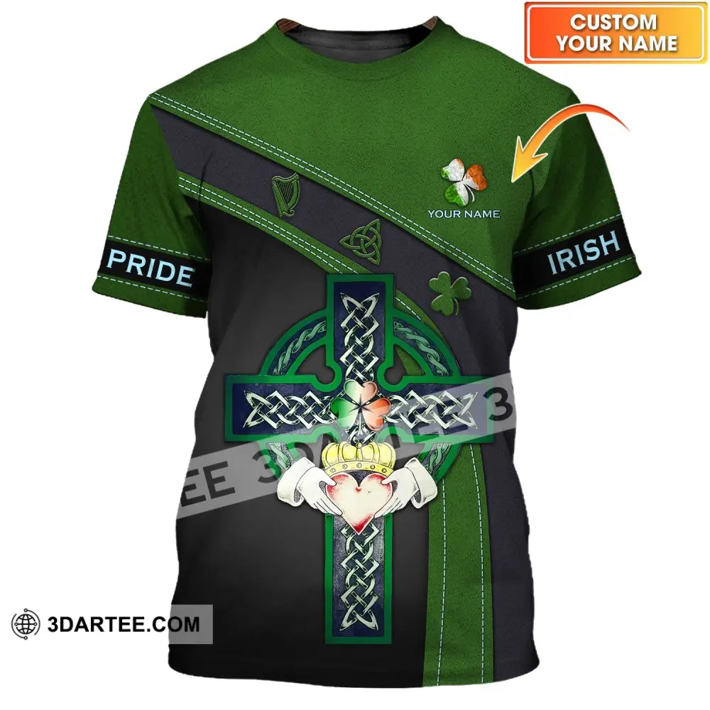 Unisex Shirt - Custom Name T-Shirt Irish Pride Happy Saint Patrick’s Day T-Shirt