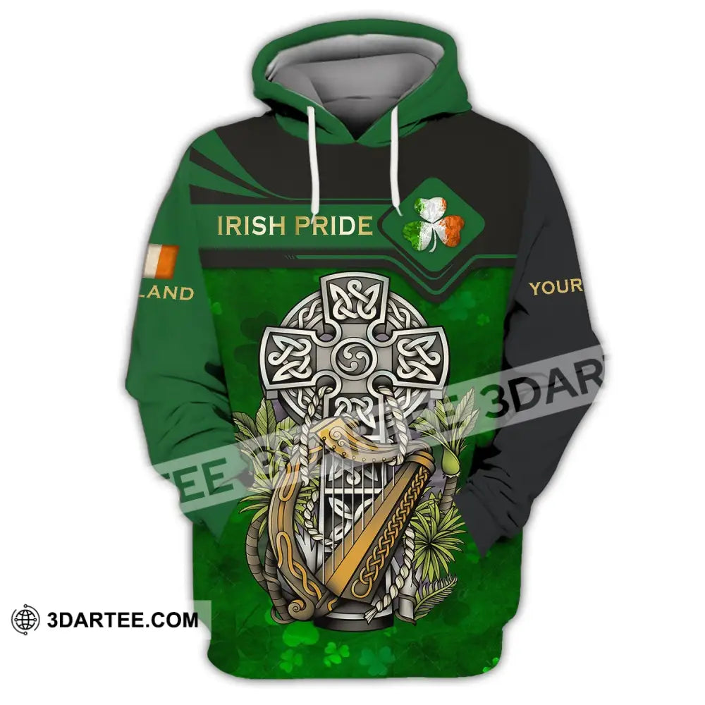 Unisex Shirt - Custom Name T-Shirt Irish Pride Happy Saint Patrick’s Day Hoodie / S T-Shirt