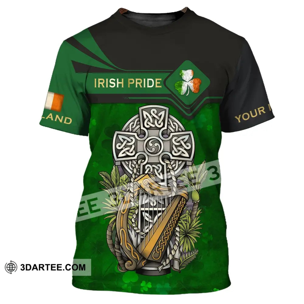 Unisex Shirt - Custom Name T-Shirt Irish Pride Happy Saint Patrick’s Day / S T-Shirt