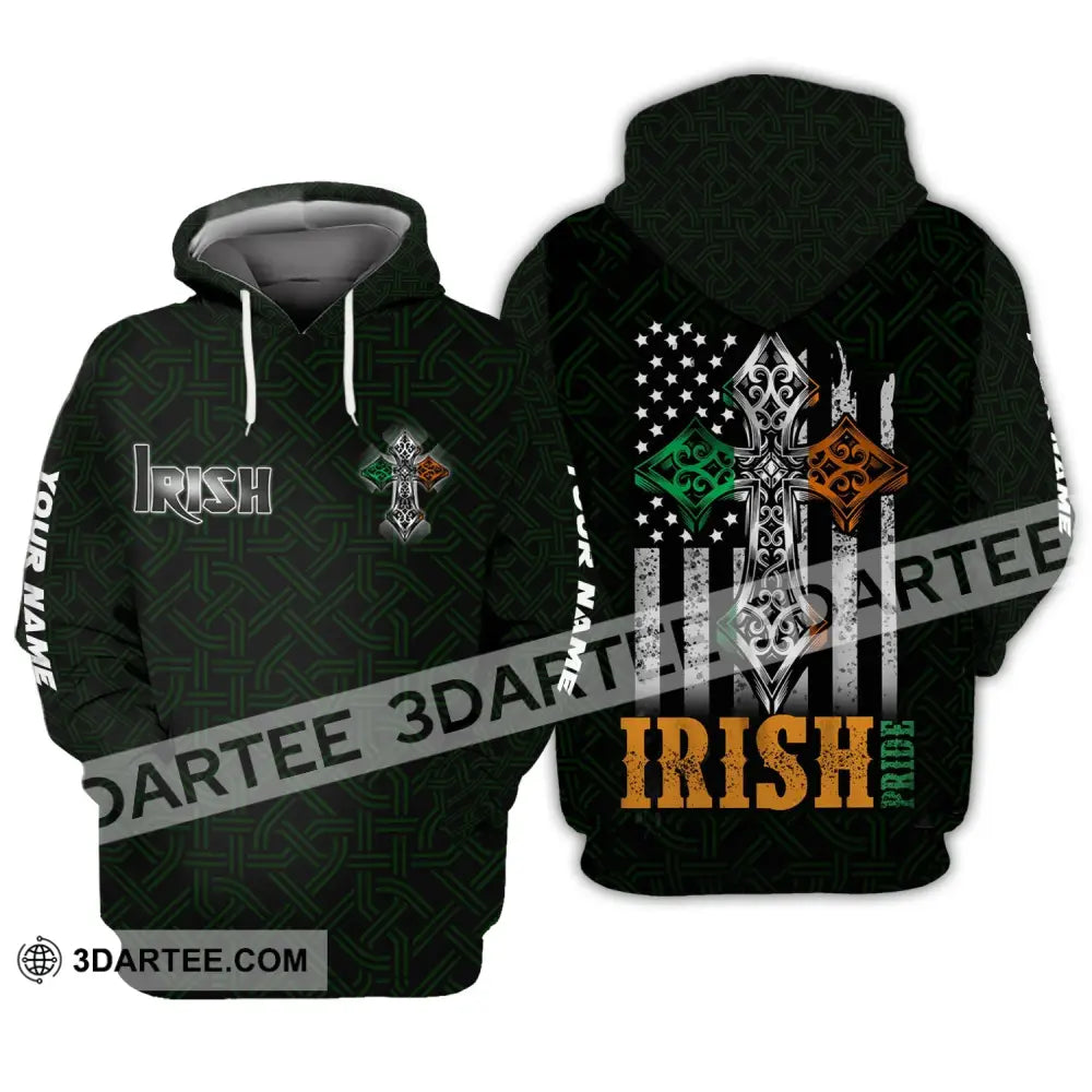 Unisex Shirt - Custom Name T-Shirt Irish Pride Hoodie / S T-Shirt