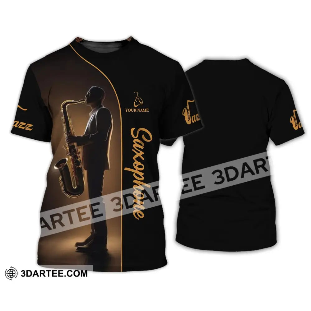 Unisex Shirt - Custom Name T-Shirt Jazz Saxophone Player / S T-Shirt