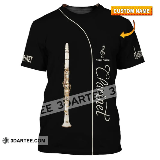 Unisex Shirt - Custom Name T-Shirt Love Clarinet Lover T-Shirt