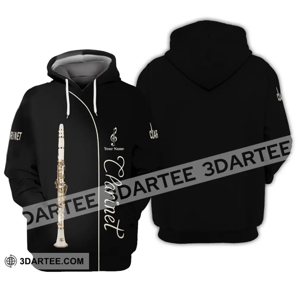 Unisex Shirt - Custom Name T-Shirt Love Clarinet Lover Hoodie / S T-Shirt