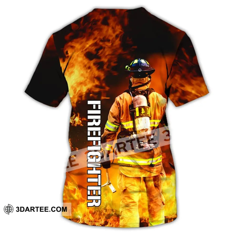 Unisex Shirt - Custom Name T-Shirt Personalized Firefighter Gift For Fireman T-Shirt