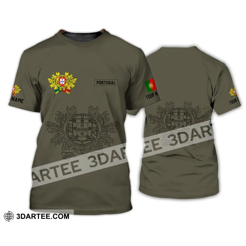 Unisex Shirt - Custom Name T-Shirt Portugal Clothing Coat Of Arms / S T-Shirt