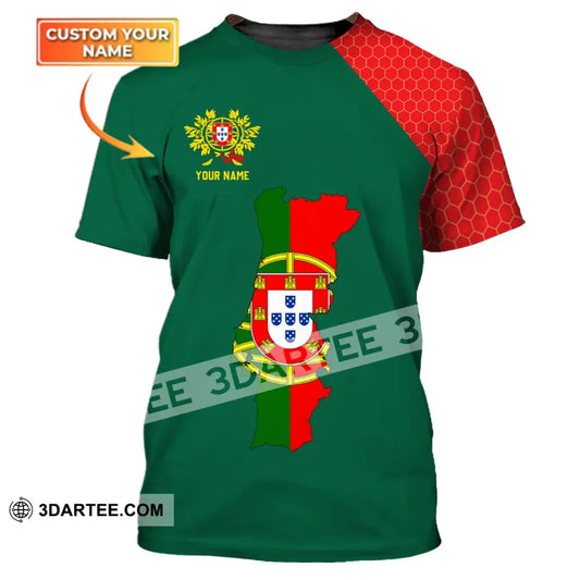 Unisex Shirt - Custom Name T-Shirt Portugal Clothing Map T-Shirt