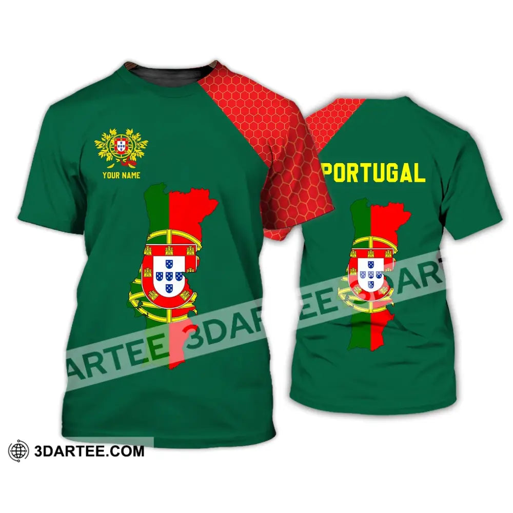 Unisex Shirt - Custom Name T-Shirt Portugal Clothing Map / S T-Shirt