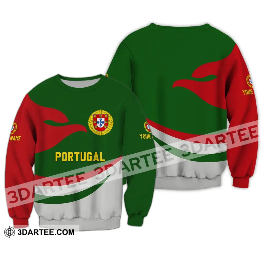 Unisex Shirt - Custom Name T-Shirt Portugal Clothing Proud Version Long Sleeve / S T-Shirt