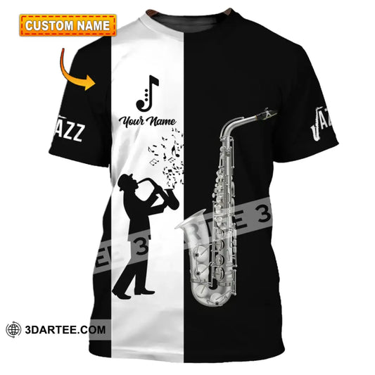 Unisex Shirt - Custom Name T-Shirt Saxophone Lover T-Shirt