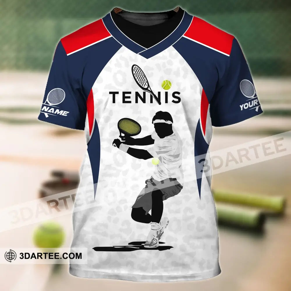 Unisex Shirt - Custom Name T-Shirt Tennis Lover Player / S T-Shirt