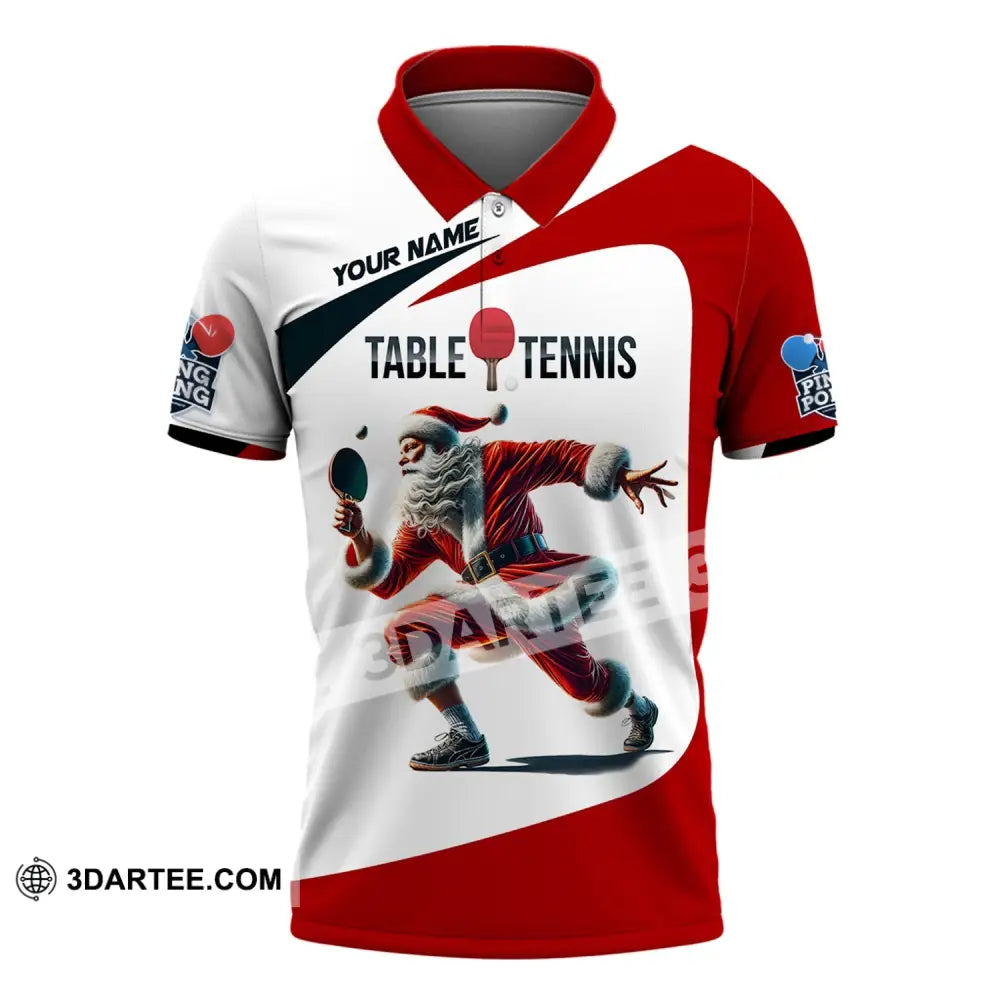 Unisex Shirt Custom Name Table Tennis Polo Long Sleeve Club Uniform Lover Gift / S T-Shirt