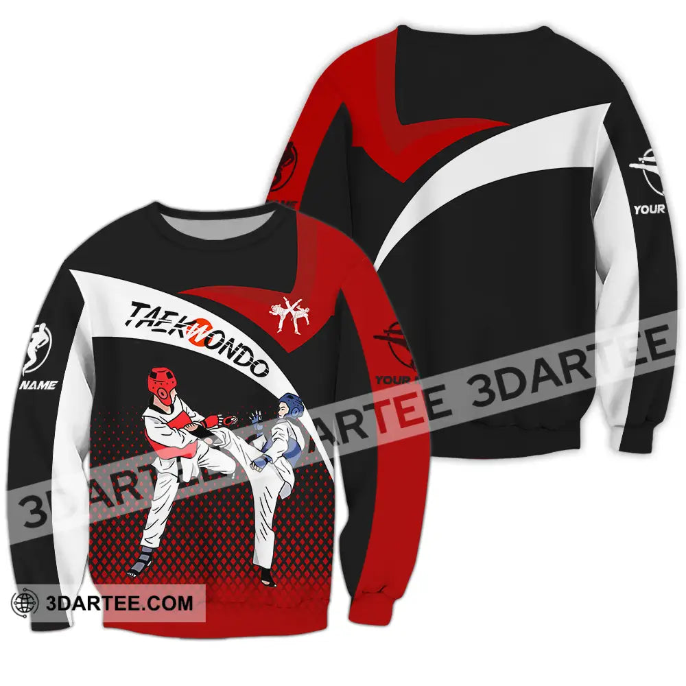 Unisex Shirt - Custom Name Taekwondo Fighters Long Sleeve / S T-Shirt