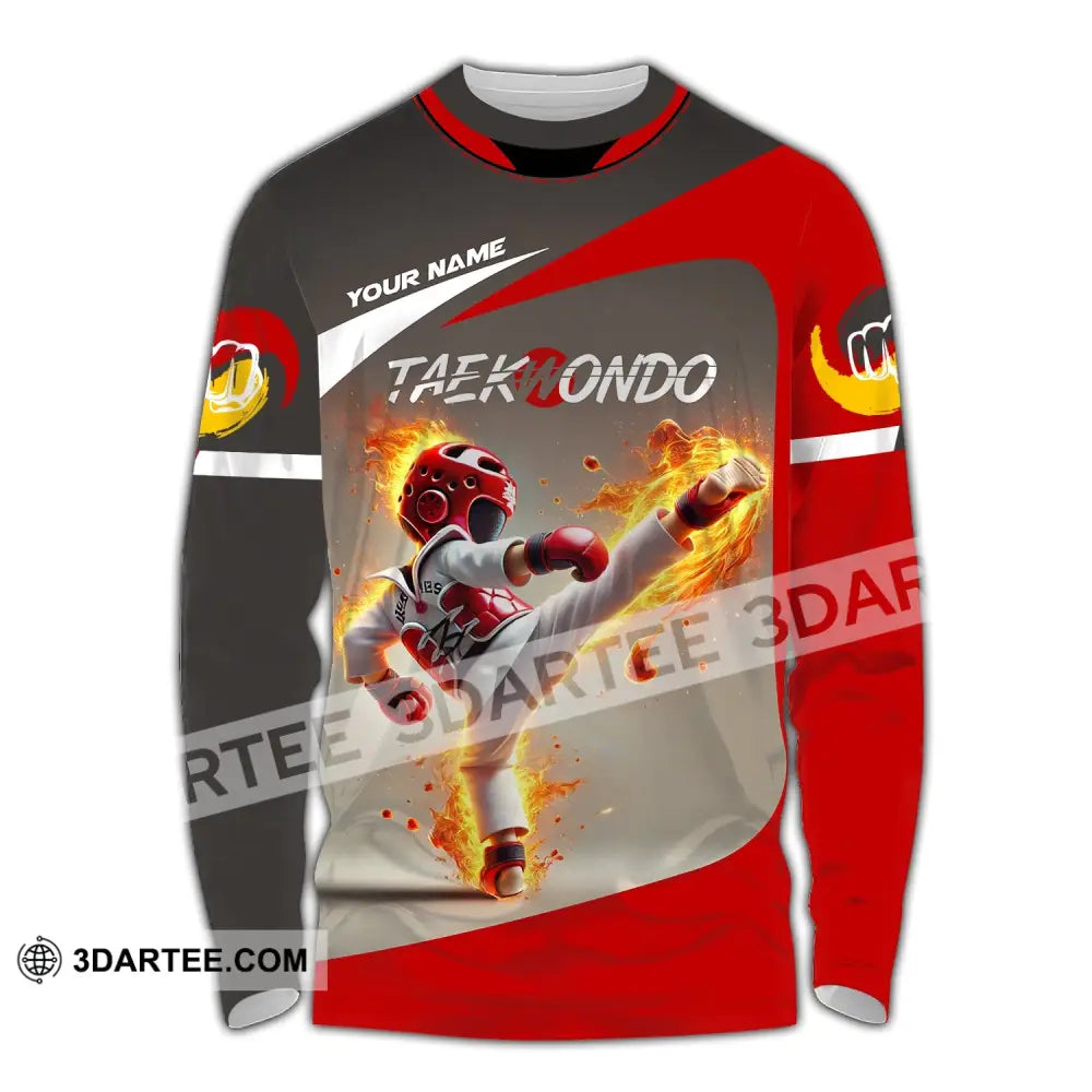 Unisex Shirt - Custom Name Taekwondo Long Sleeve / S T-Shirt