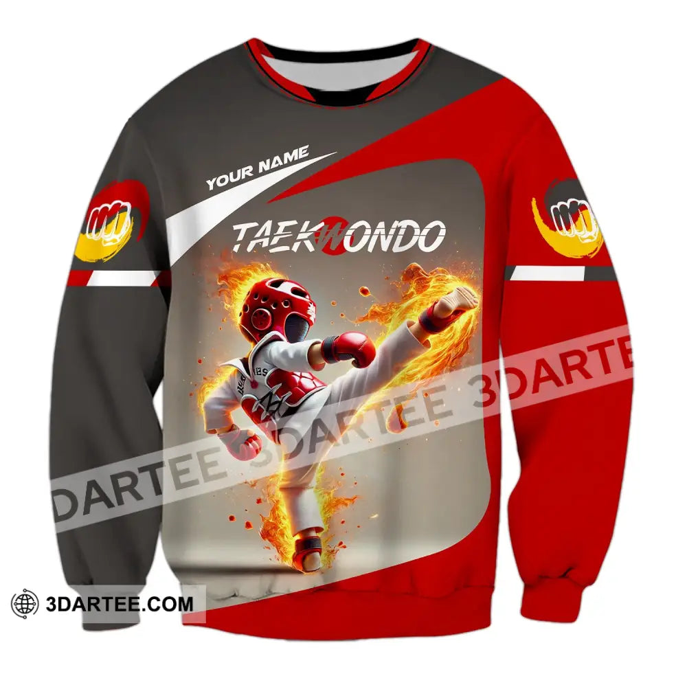 Unisex Shirt - Custom Name Taekwondo Long Sleeve / S T-Shirt