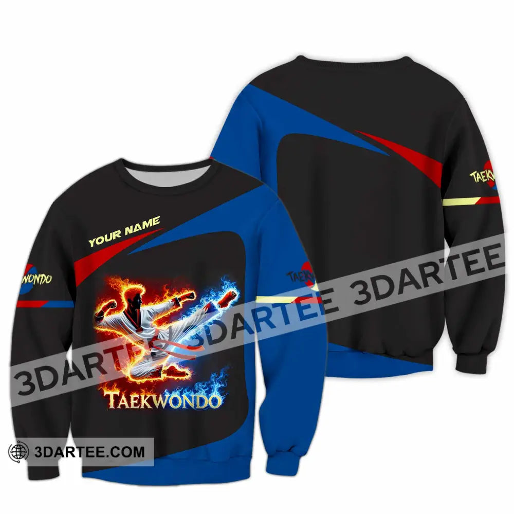 Unisex Shirt Custom Name Taekwondo Polo Long Sleeve / S T-Shirt