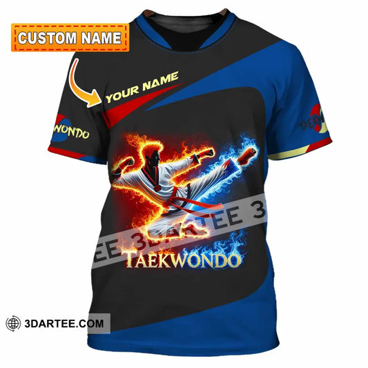 Unisex Shirt Custom Name Taekwondo Polo Long Sleeve T-Shirt