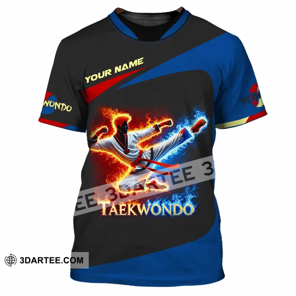 Unisex Shirt Custom Name Taekwondo Polo Long Sleeve T-Shirt / S T-Shirt