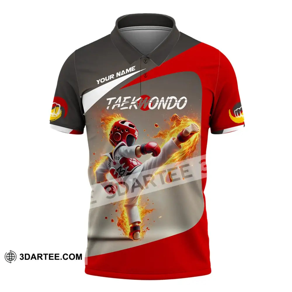 Unisex Shirt - Custom Name Taekwondo Polo / S T-Shirt