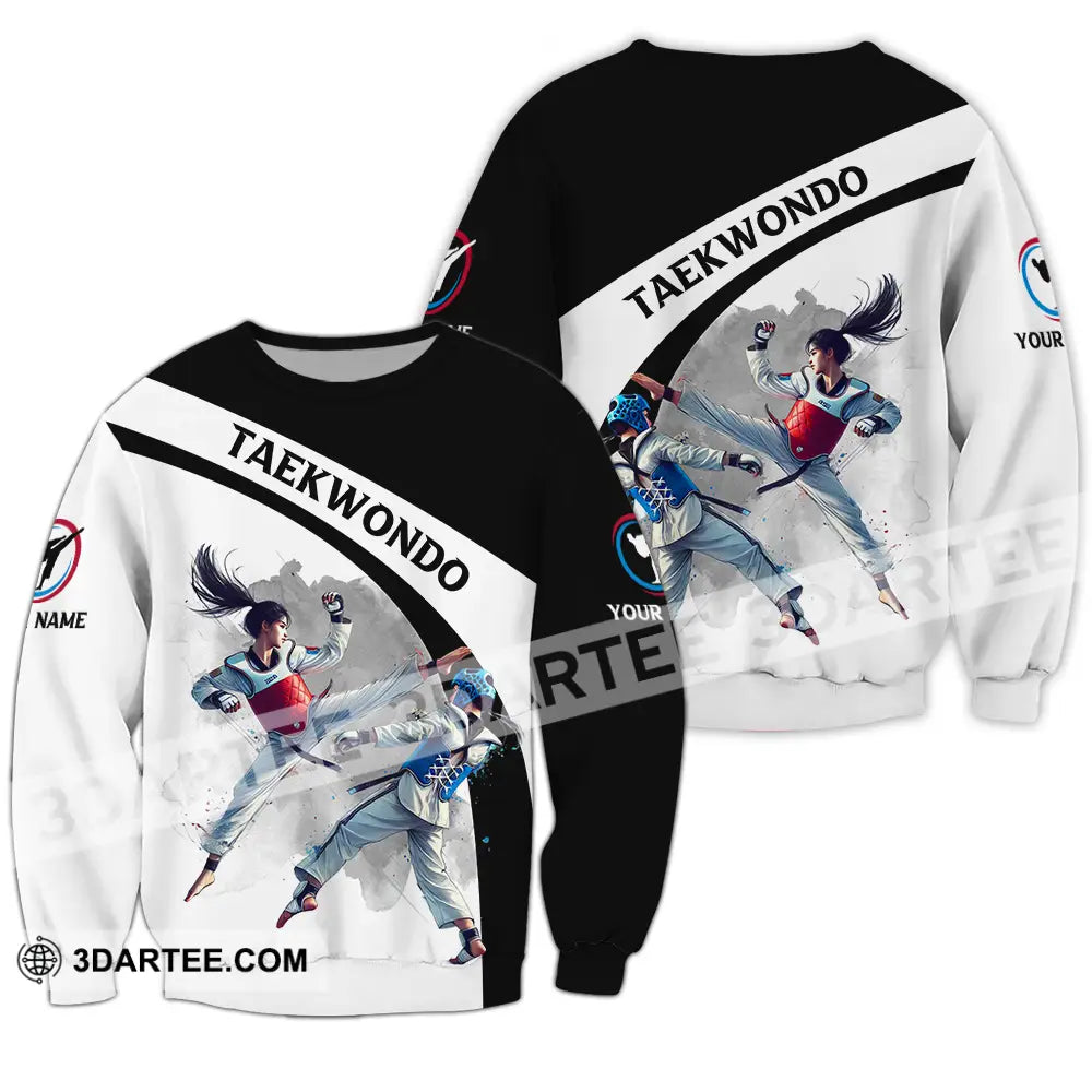 Unisex Shirt - Custom Name Taekwondo Sport Long Sleeve / S T-Shirt