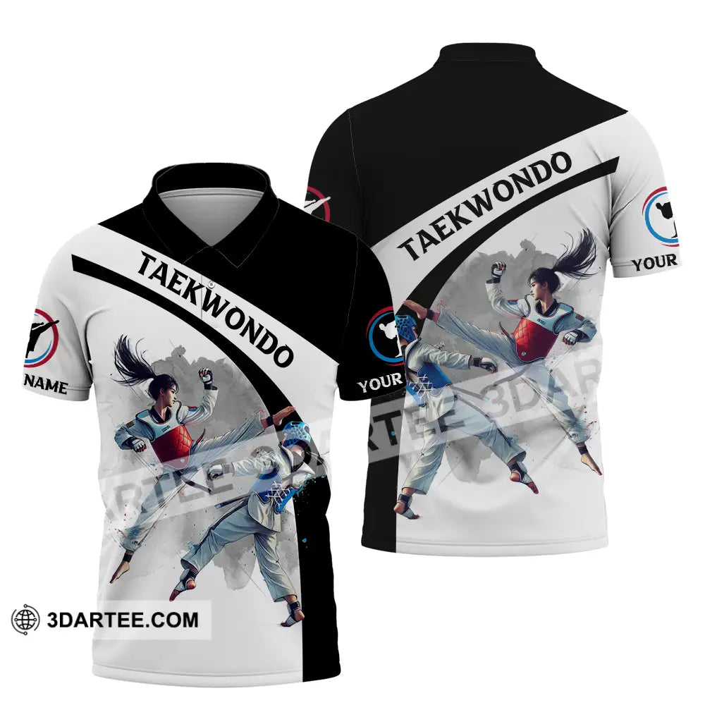 Unisex Shirt - Custom Name Taekwondo Sport Polo / S T-Shirt