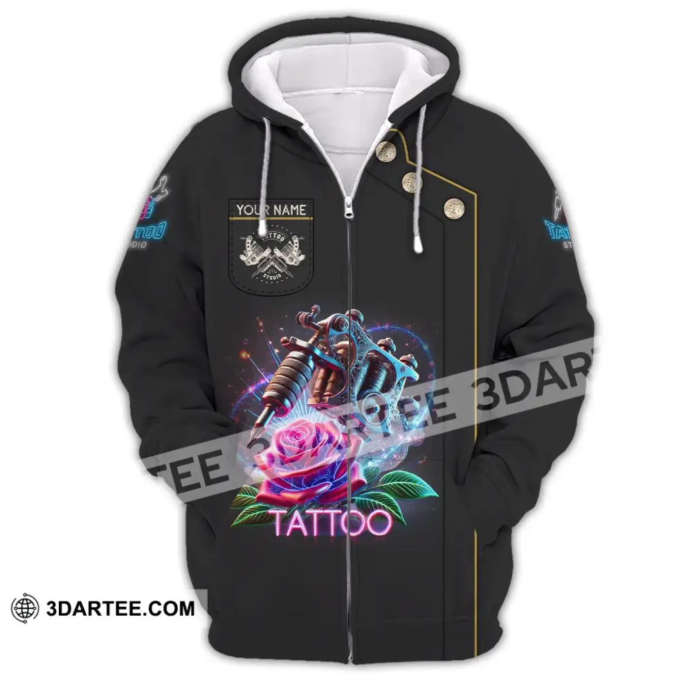 Unisex Shirt Custom Name Tattooist Christmas Gift Zipper Hoodie / S T-Shirt