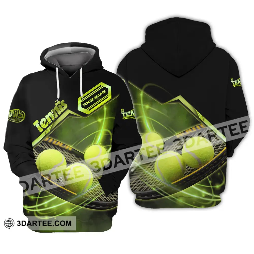 Unisex Shirt - Custom Name Tennis Ball Color Player Hoodie / S T-Shirt