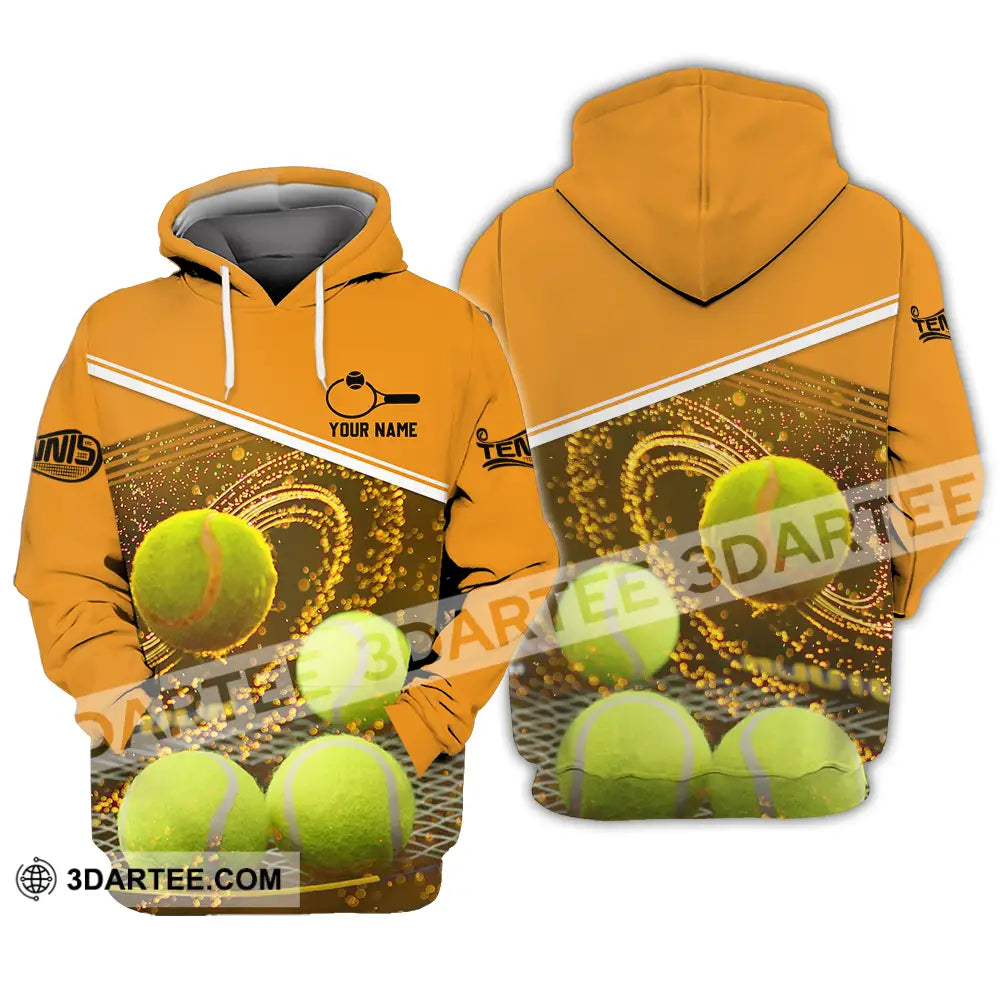 Unisex Shirt - Custom Name Tennis Ball Hoodie / S T-Shirt