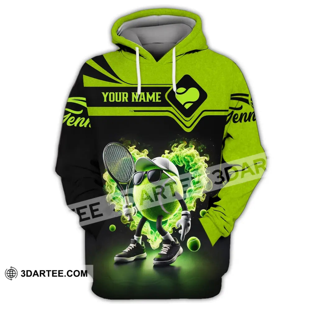 Unisex Shirt - Custom Name Tennis Ball Hoodie / S T-Shirt