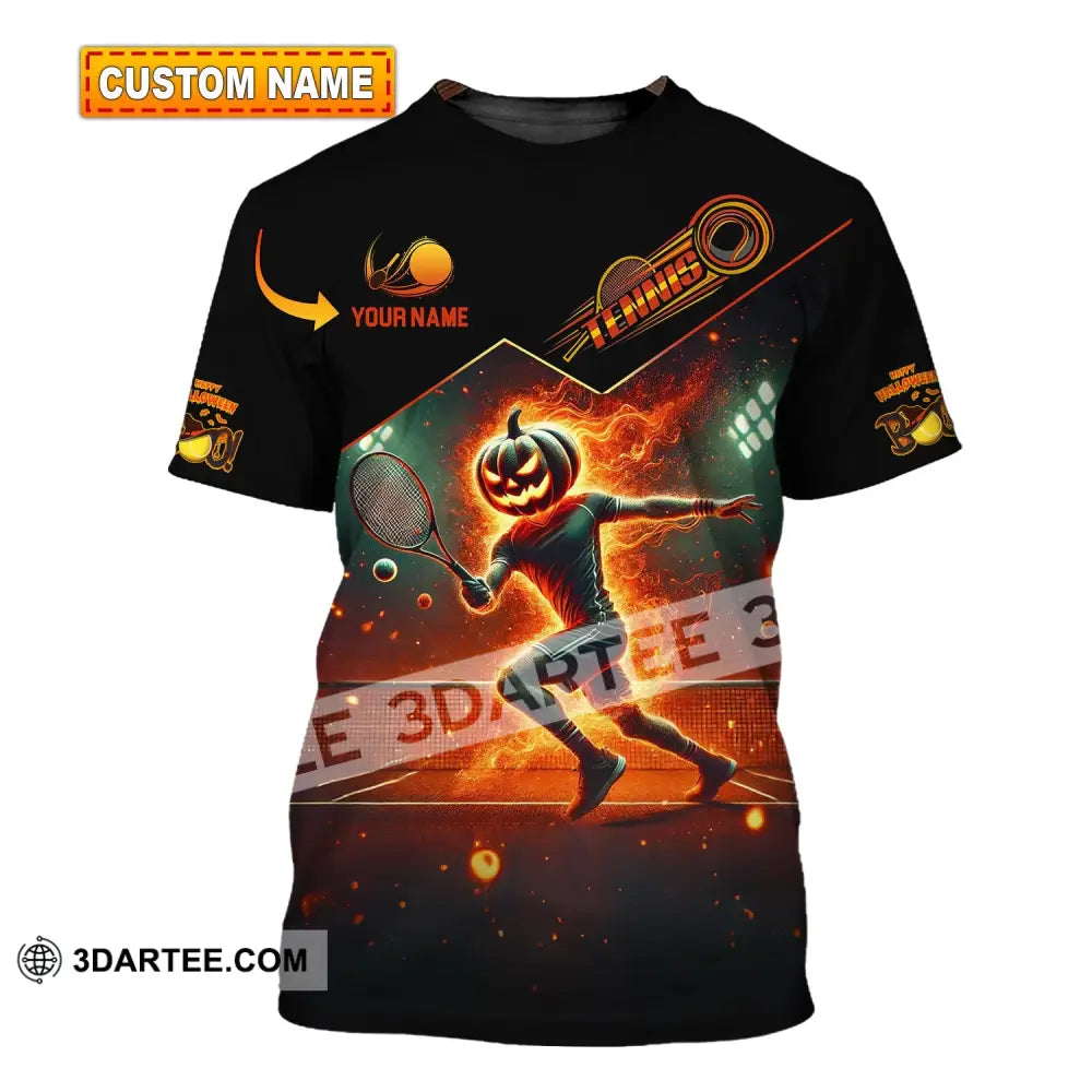 Unisex Shirt - Custom Name Tennis Halloween T-Shirt