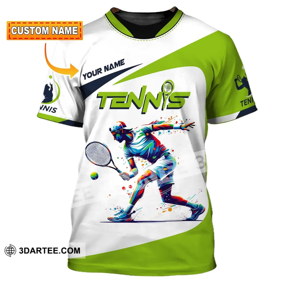 Unisex Shirt Custom Name Tennis Player T-Shirt For Lover Team Uniform T-Shirt