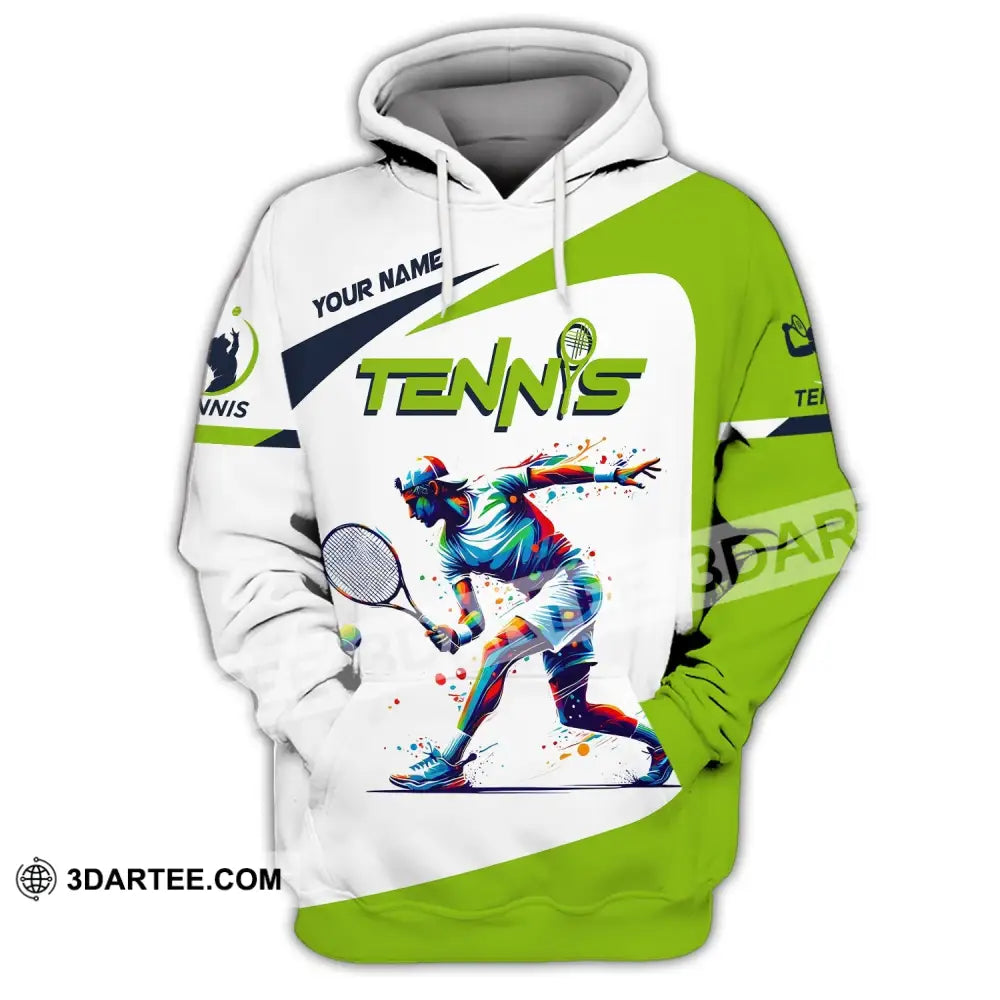 Unisex Shirt Custom Name Tennis Player T-Shirt For Lover Team Uniform Hoodie / S T-Shirt