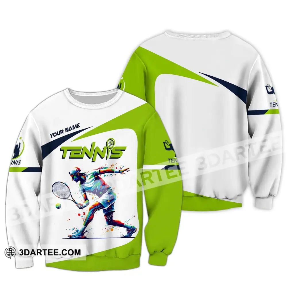 Unisex Shirt Custom Name Tennis Player T-Shirt For Lover Team Uniform Long Sleeve / S T-Shirt